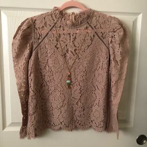 NWOT Generation Love puffy sleeve lace all over size medium